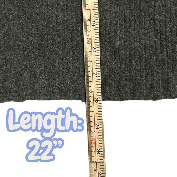 Abercrombie Fitch Gray Nordic Fair Isle Turtleneck Sweater Womens M Cozy Winter - Picture 7 of 8